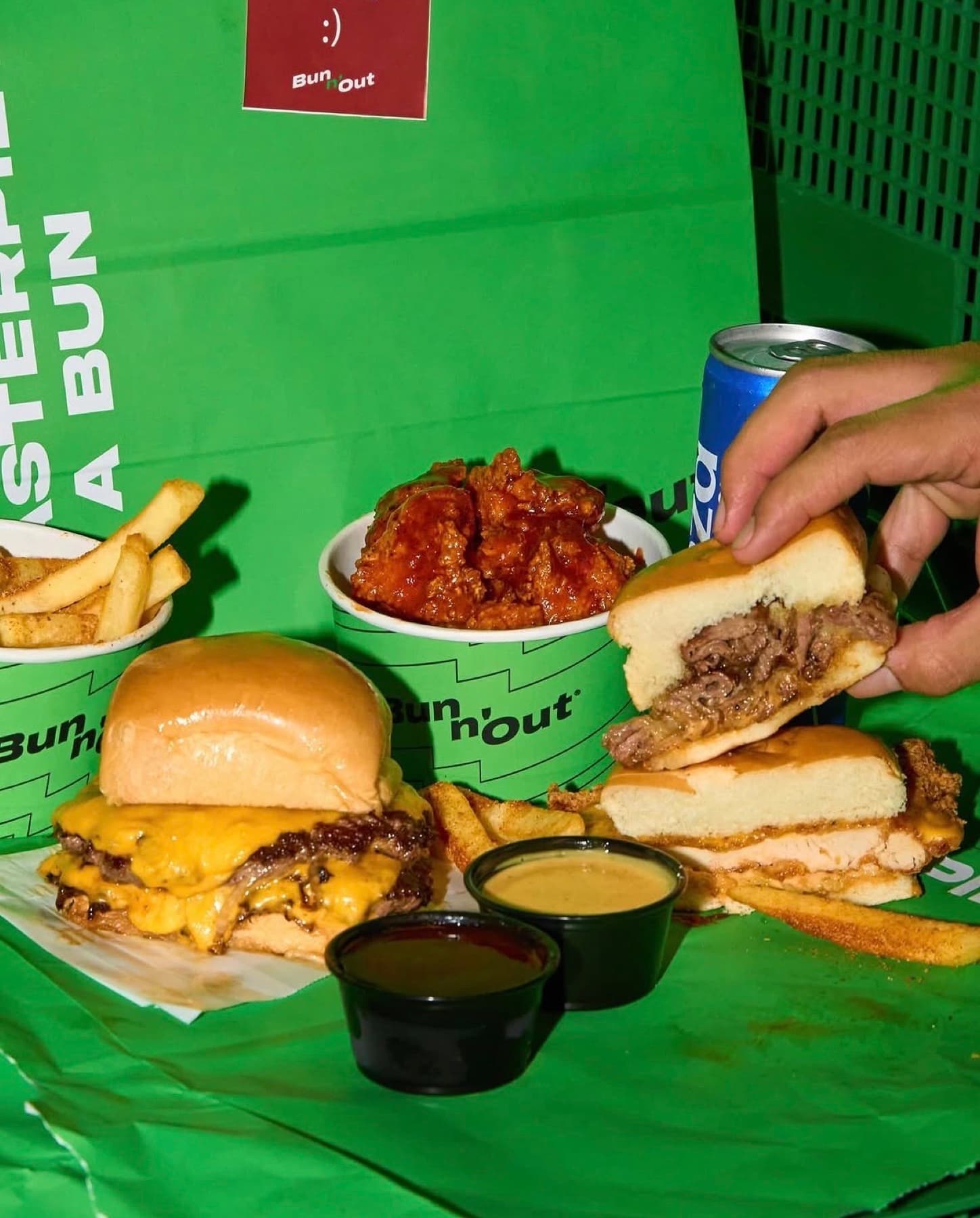 Bun n’ Out burgers, chicken and fries